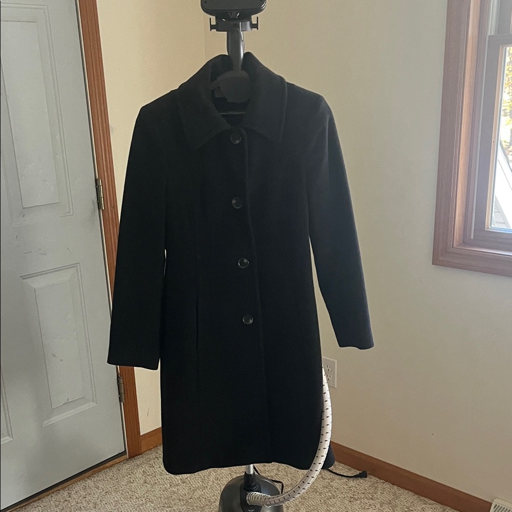 Anne Klein Wool Black Winter Coat